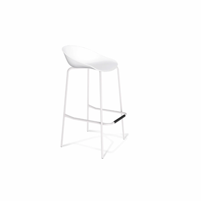 Стул барный Клен SHT-ST19/S29Р шеф260 (белый муар, белый)