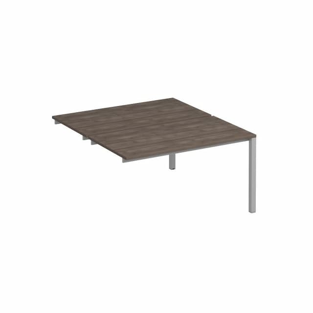 Секция стола рабочей станции на металлокаркасе Юнитекс Комфорт КФ (2х140) К.С1 1145-1 ШТ дуб шамони темный / серый