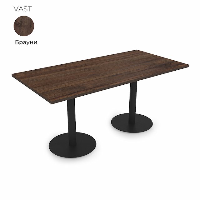 Стол на 2-х опорах Алсав 21VAST.120 Brauni