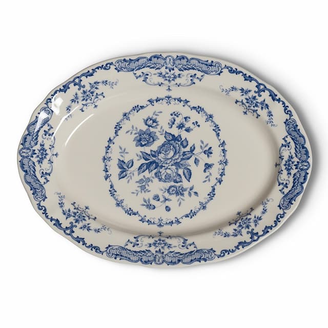 Блюдо овальное 30,5x22 см Bitossi Rose Blue BID00332