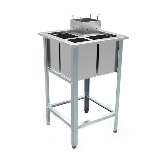 Ванна моечная для мойки яиц сварная КОБОР ВМЯ/1-70/70/430