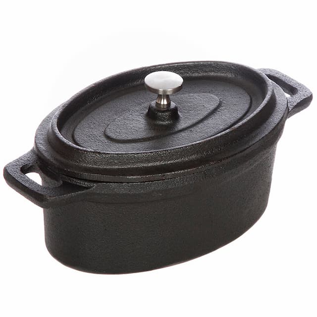 Кастрюля чугунная для запекания Luxstahl КТ1197 500 мл с крышкой [CIPOV6040]