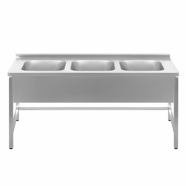 Ванна моечная трехсекционная Luxstahl ВМ3 18/7/8.5 (0.8)