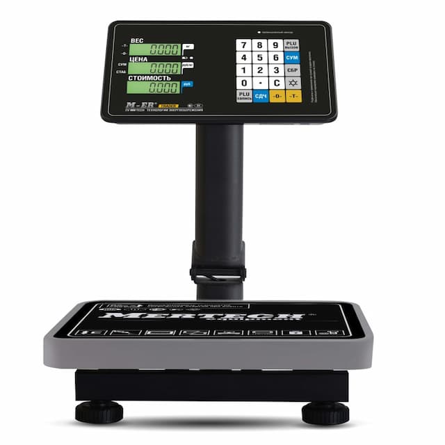 Торговые напольные весы MERTECH M-ER 333 ACPU-60.20 с расч. стоимости LCD